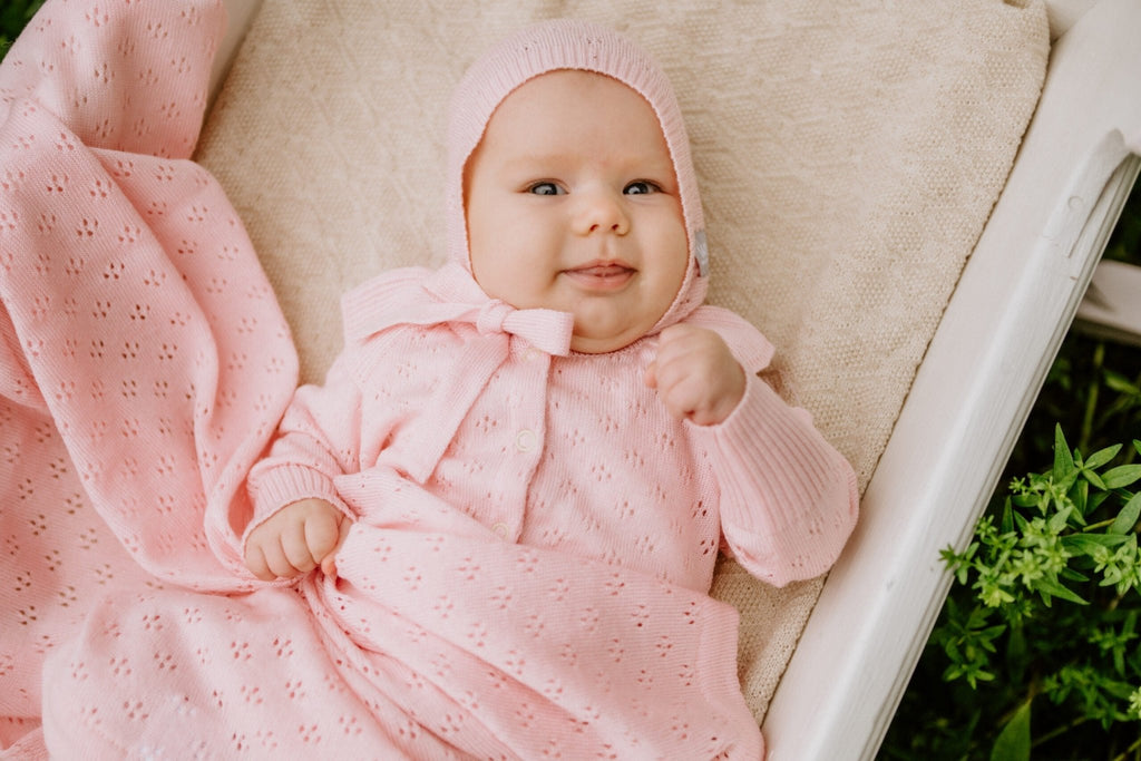 LOVE Gift Set For Baby - Blanket, Romper and Bonnet - TRIKIDO