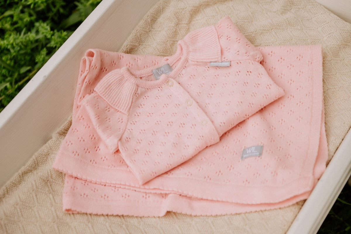 LOVE Gift Set For Baby - Blanket, Romper and Bonnet - TRIKIDO