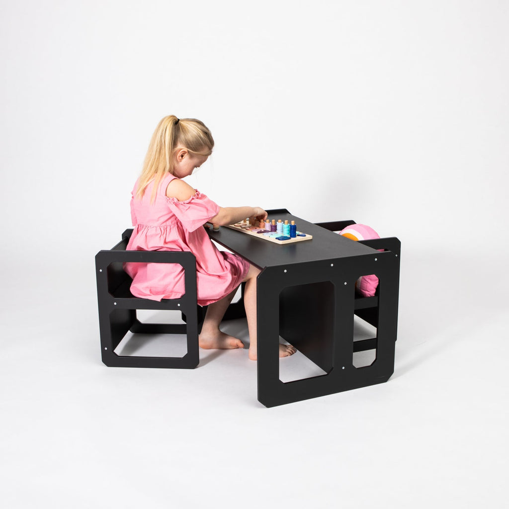 Montessori Weaning Table and Chair Set - with 2 Chairs - TRIKIDO