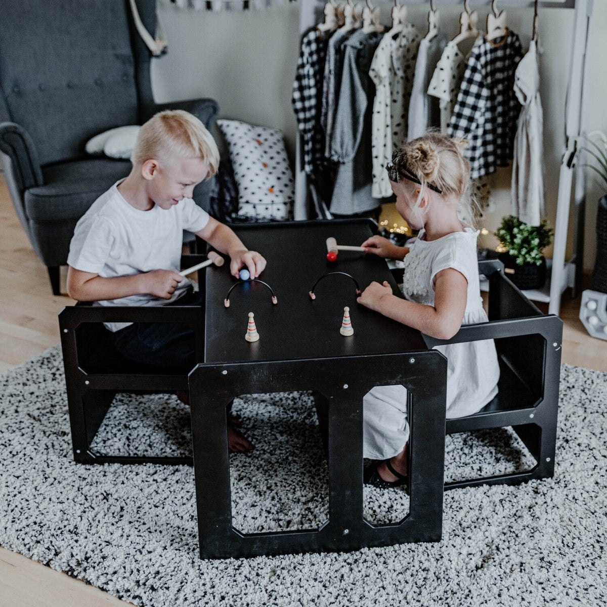 Montessori Weaning Table and Chair Set - with 2 Chairs - TRIKIDO