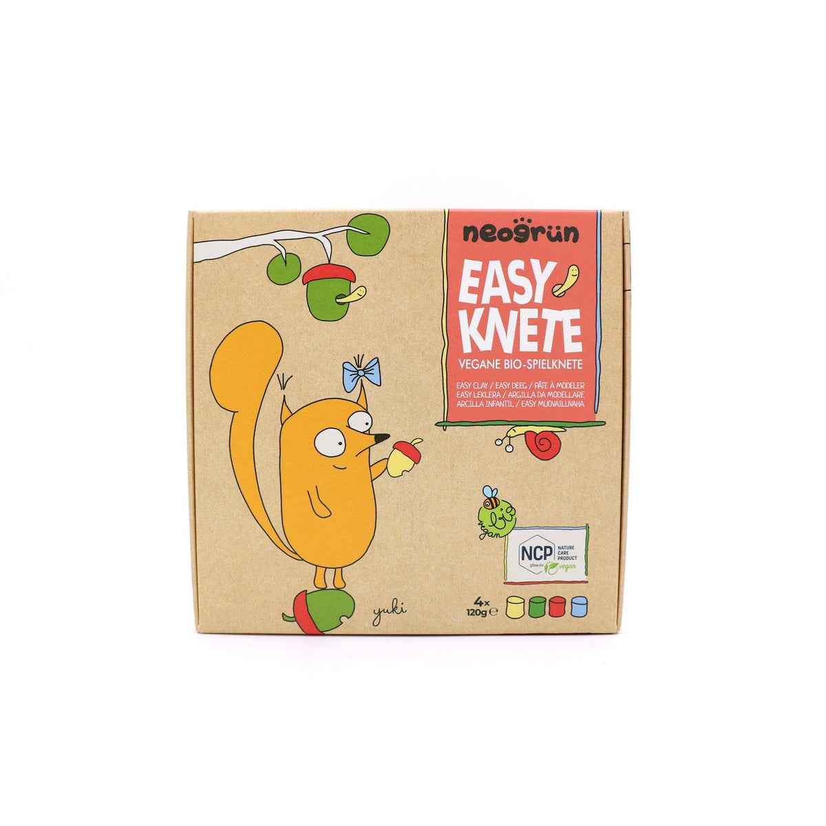 Neogrün Organic Easy Clay Set 4x120g – Yellow, Green, Red, Blue - TRIKIDO