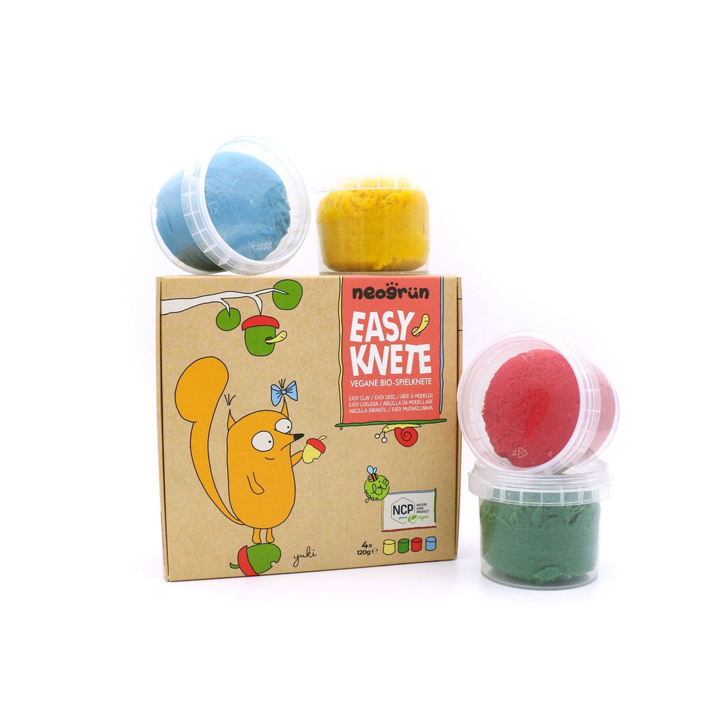 Neogrün Organic Easy Clay Set 4x120g – Yellow, Green, Red, Blue - TRIKIDO