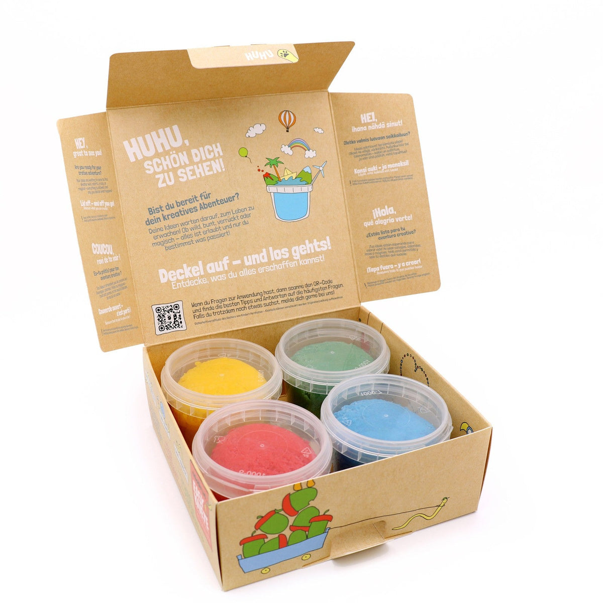 Neogrün Organic Easy Clay Set 4x120g – Yellow, Green, Red, Blue - TRIKIDO
